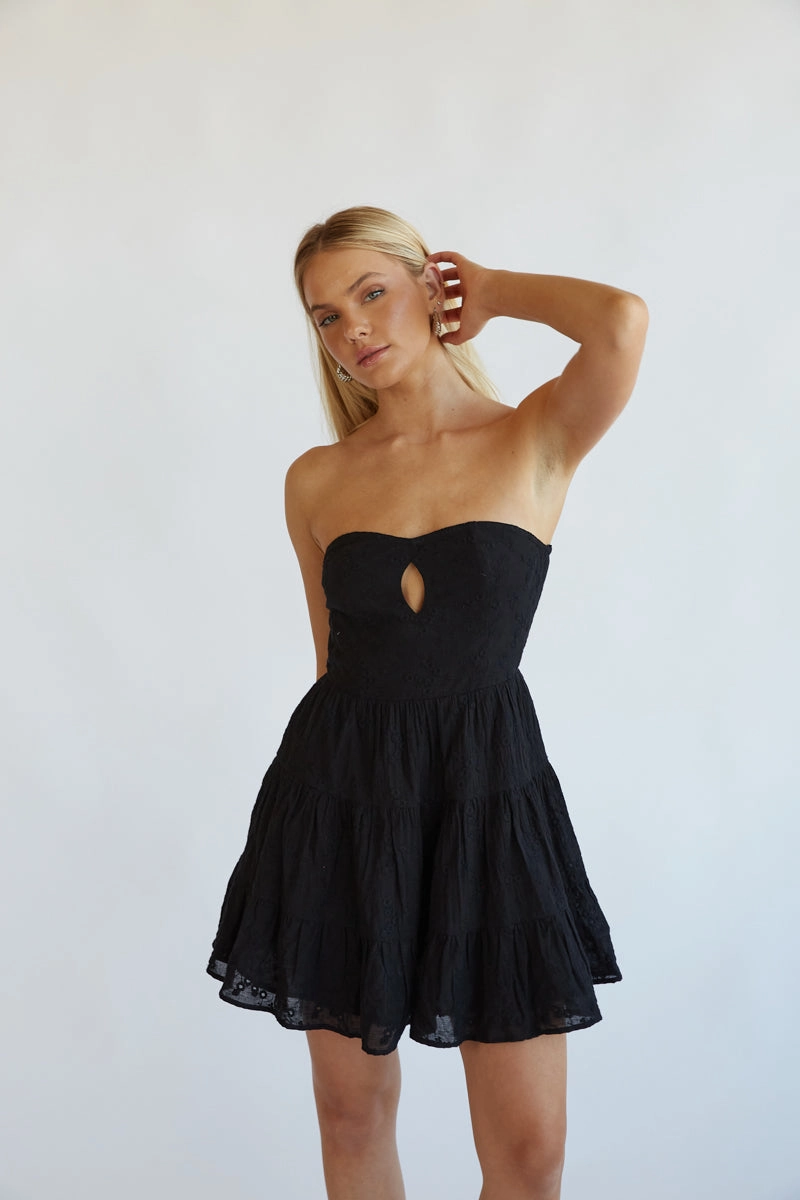 Blythe Embroidered Mini Dress QuickReleaseClasp