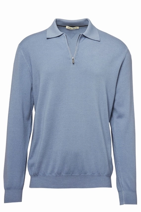 Comfy and Cozy Colorfast Technology Polo Zip Sweater