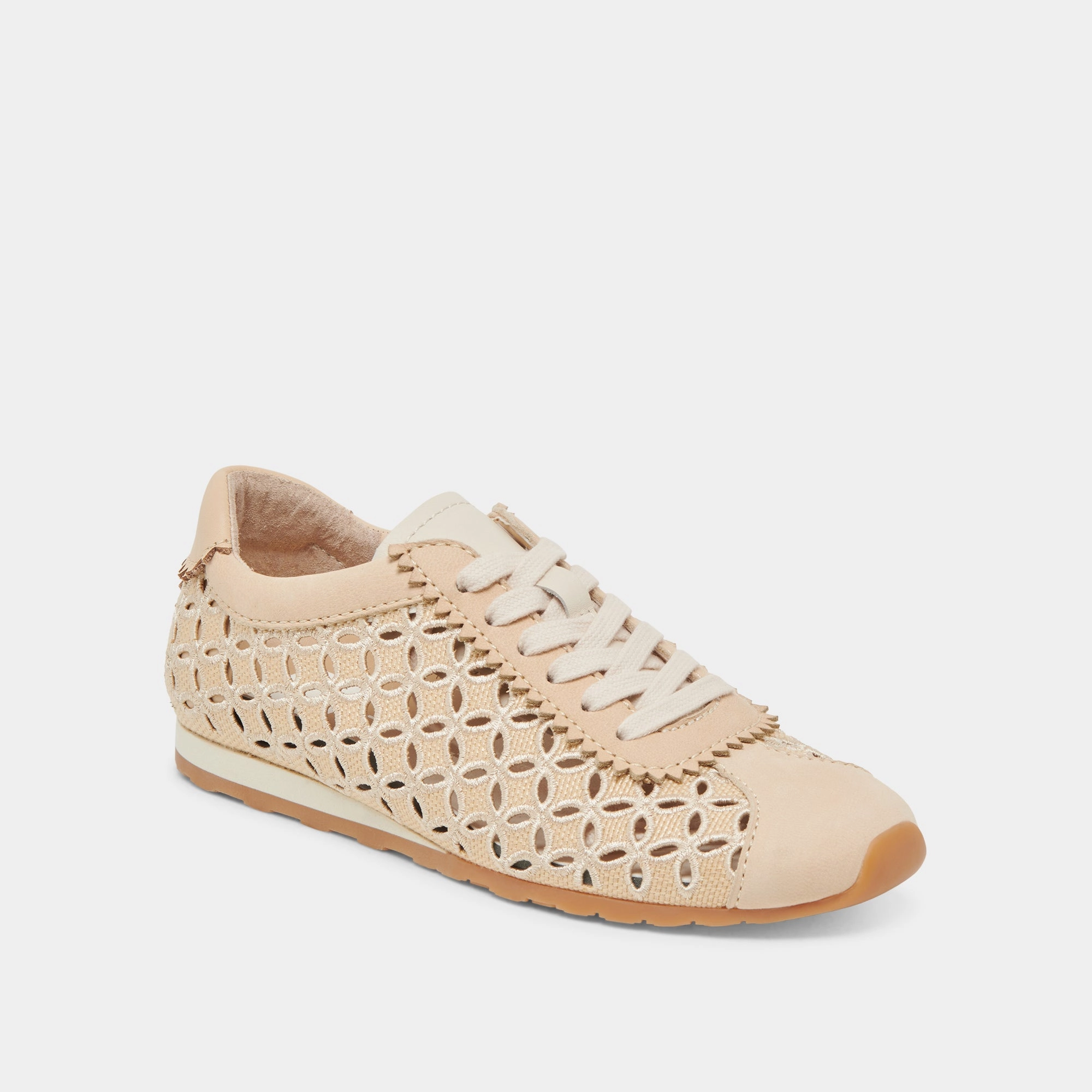DANIE EYELET PERF SNEAKERS LT NATURAL RAFFIA Carbon Fiber Reinforcement Anti Collision Toe