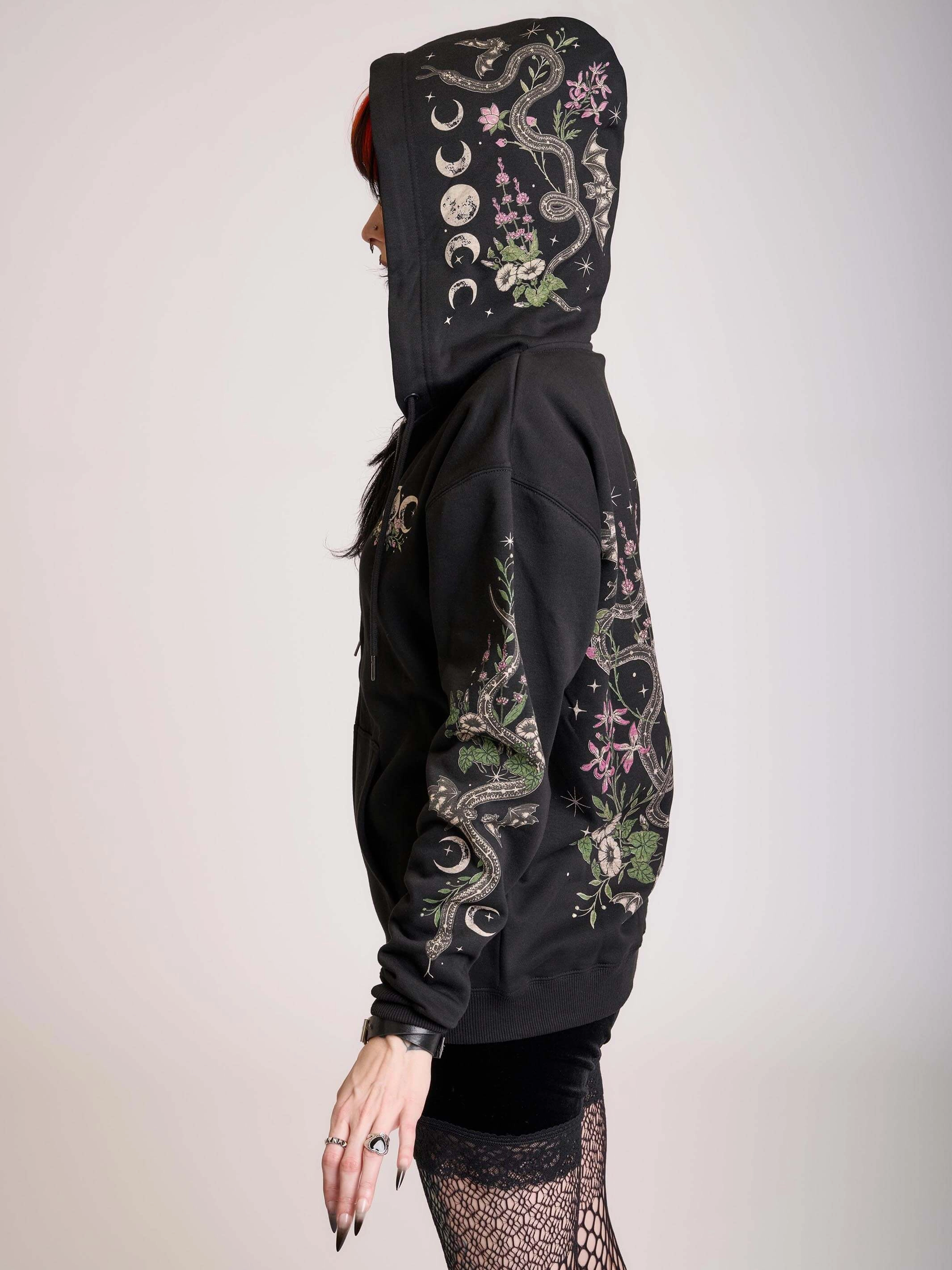 Luxury Moon Phase Garden Hoodie