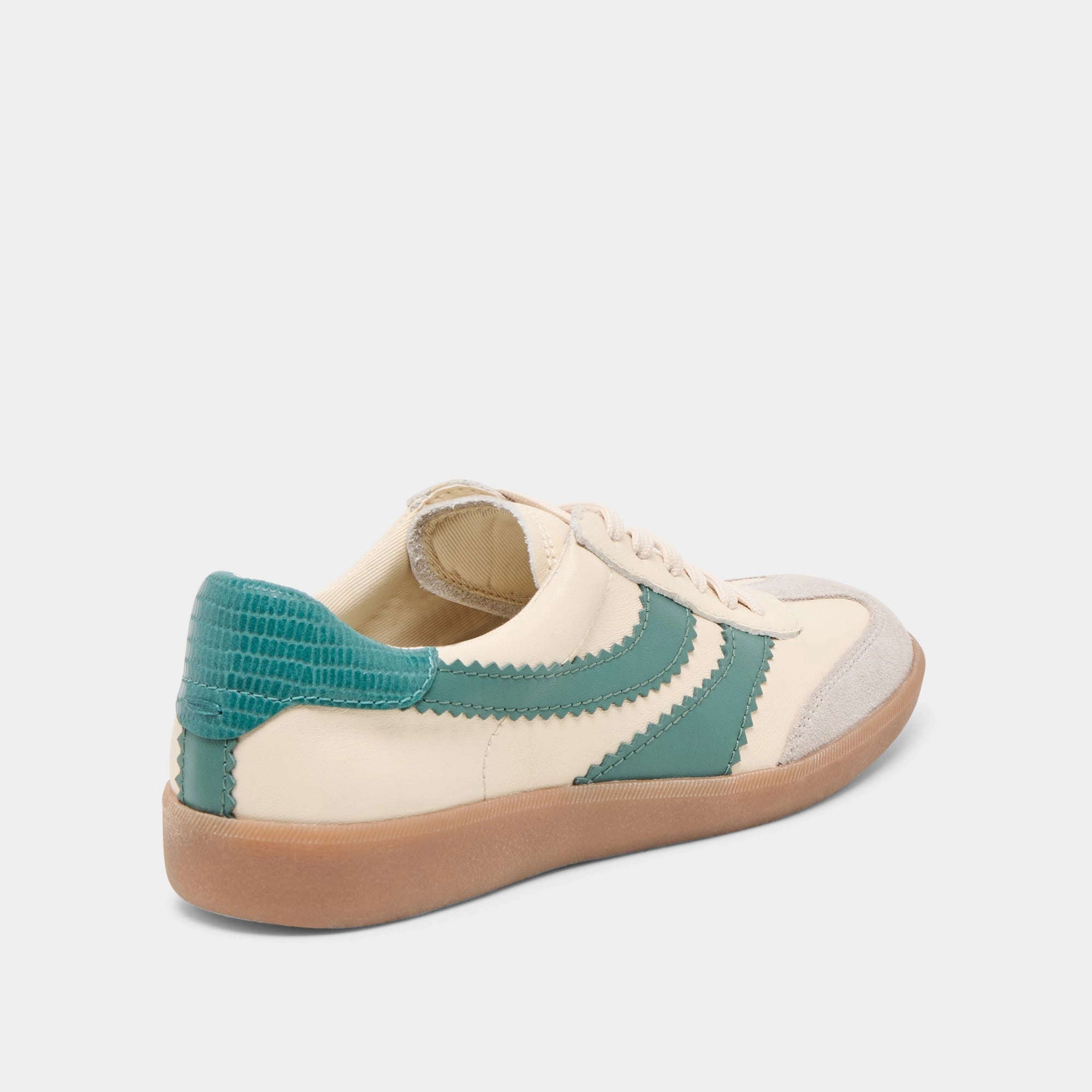Hexagonal Traction MERIT SNEAKERS WHITE GREEN LEATHER