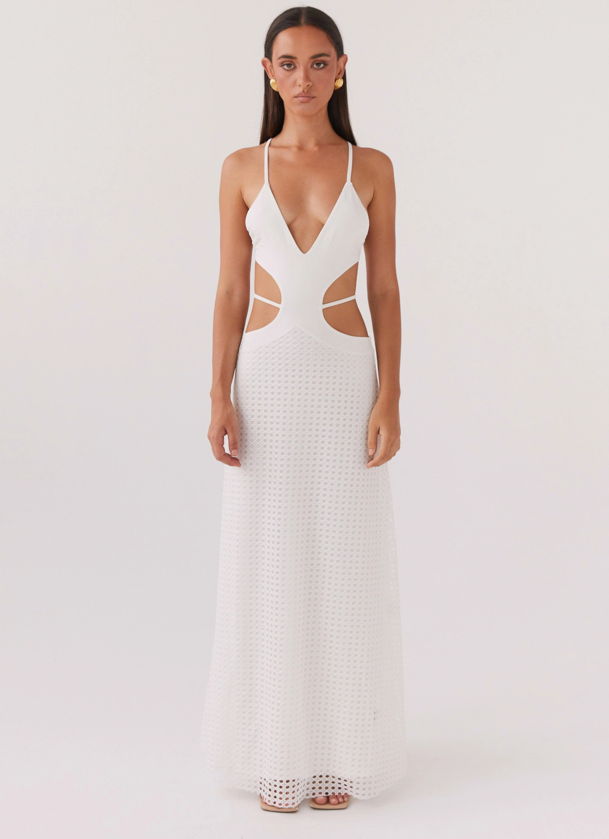 Enchanted Melodies Maxi Dress - White Poised Vibe