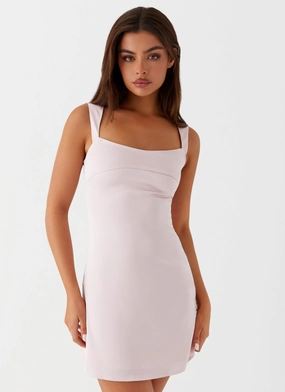 Street Flex LightweightMaterial Odette Satin Mini Dress - Pink