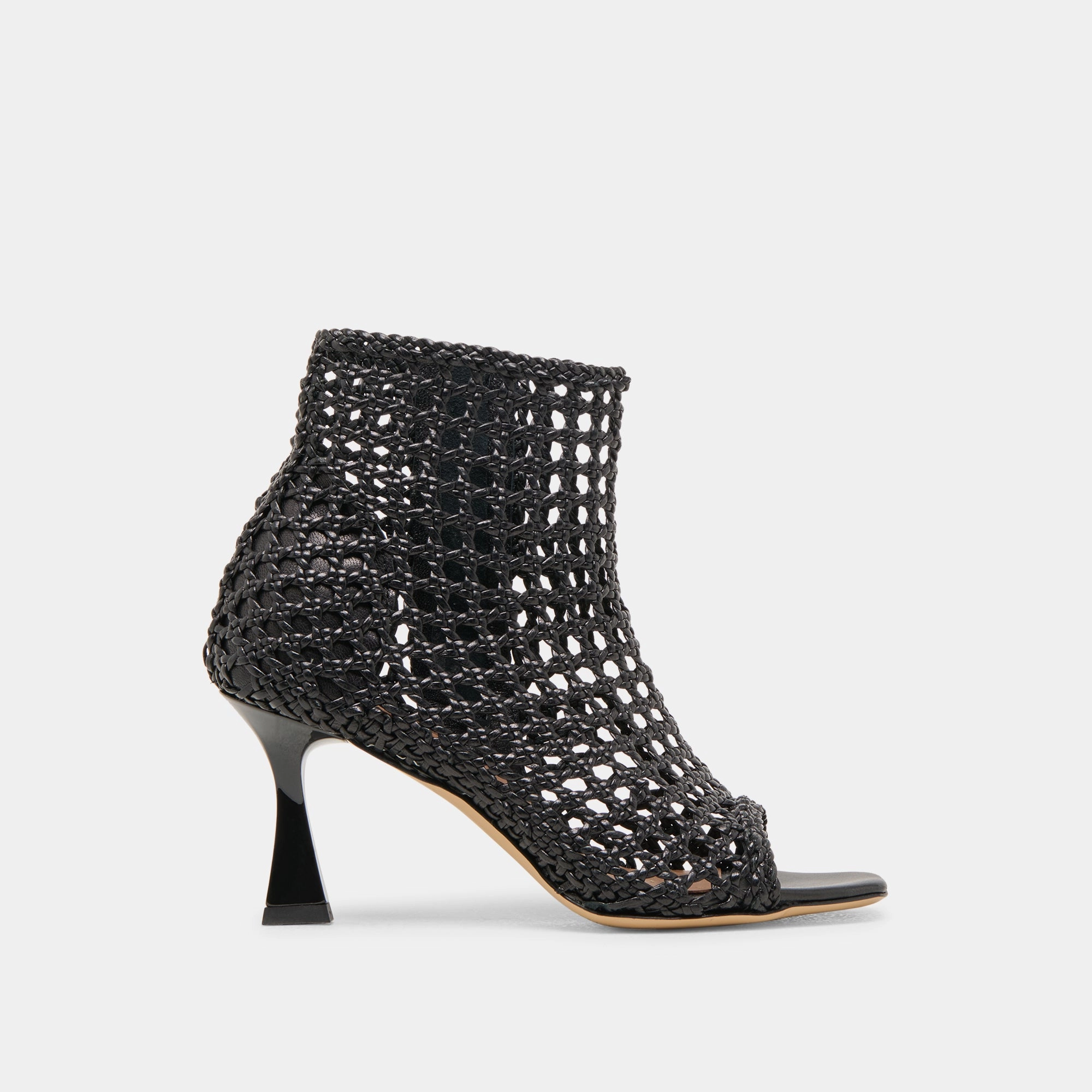 QUIN HEELS BLACK WOVEN LEATHER Durable Shell Adventure Journey