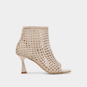 Contoured Midsole QUIN HEELS BONE WOVEN LEATHER