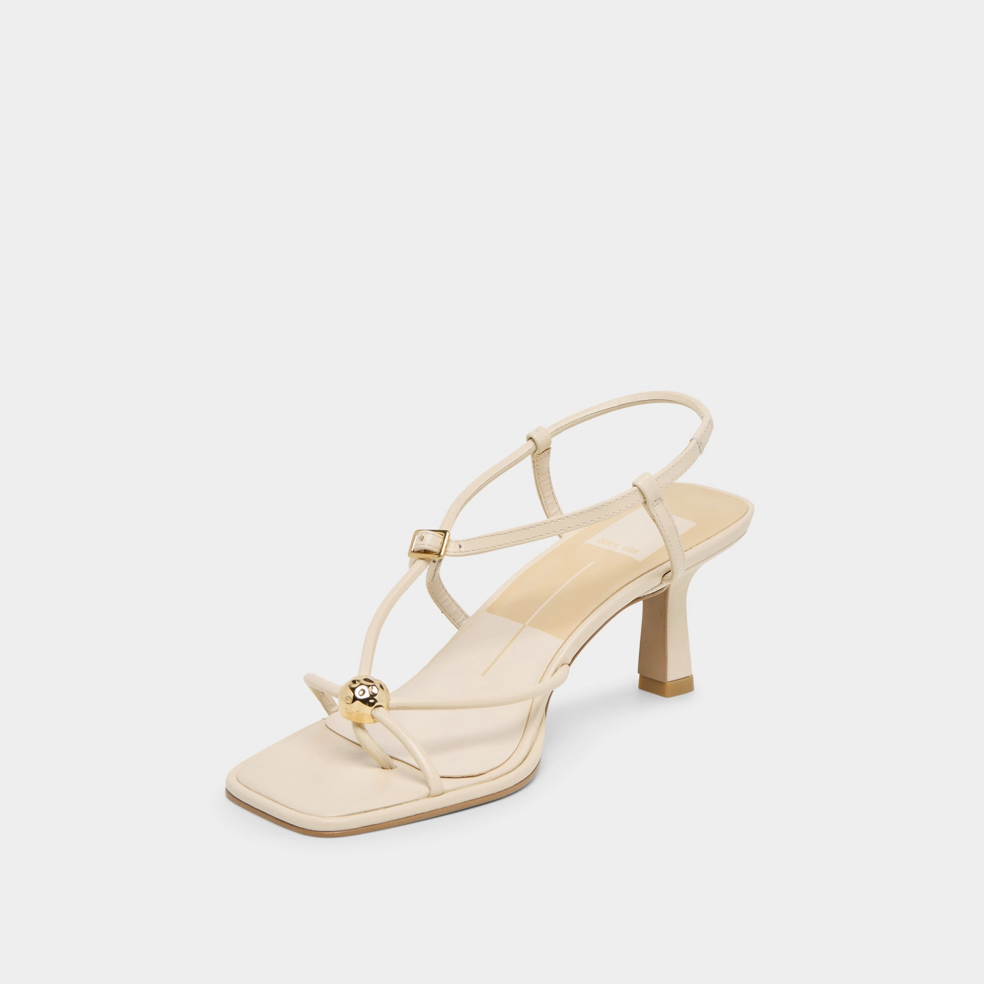 Street Proof Patent Leather MYLEE HEELS CREME LEATHER