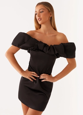 Tear-resistant Easy and Effortless Read My Mind Mini Dress - Black