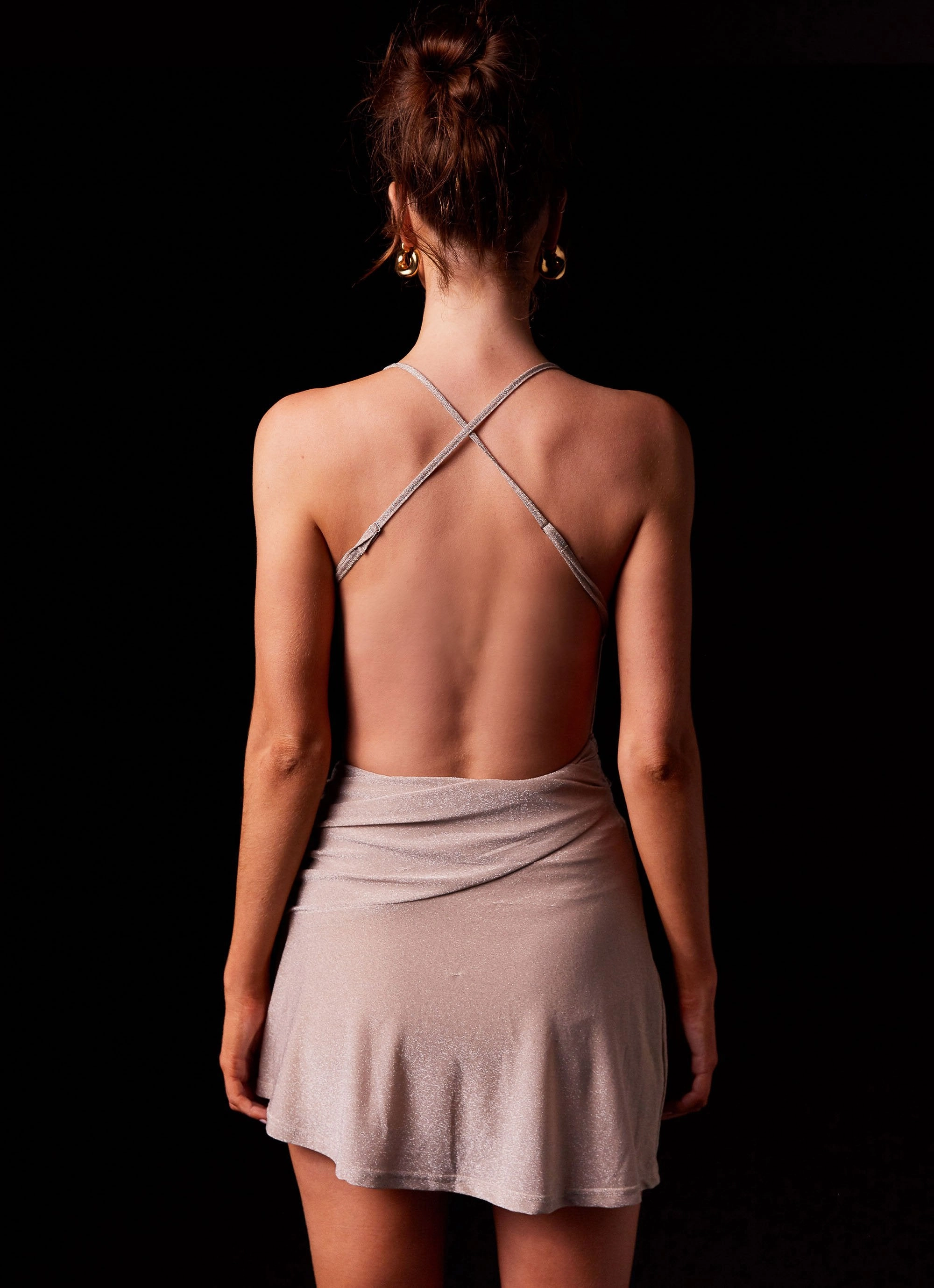 Eclipse Energy Mini Dress - Glitter Glow Detachable-Detail Relaxed Mood