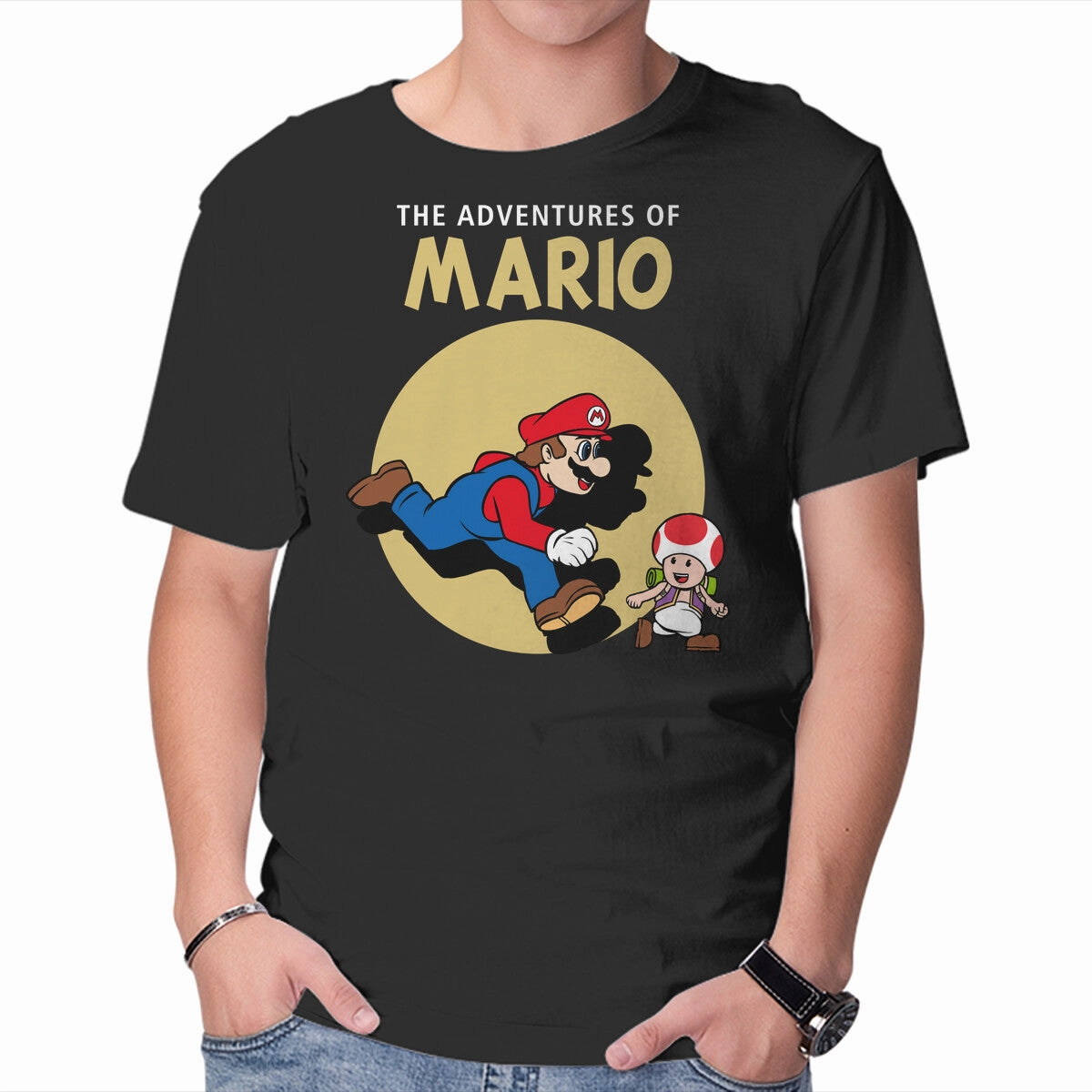 The Adventures Of Mario Slim Fit Cut Scoop neck