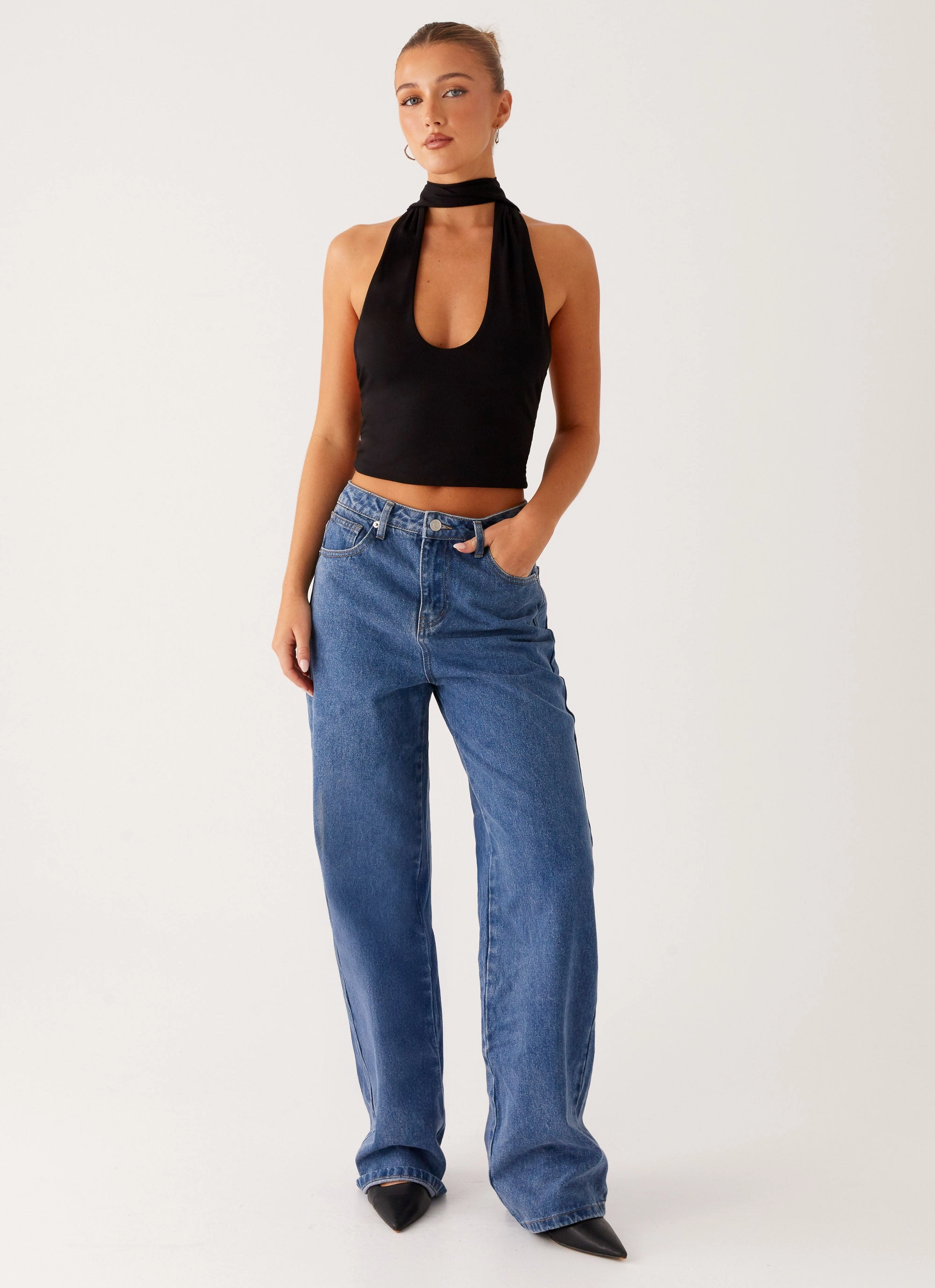 Back Again Straight Leg Denim Jeans - True Blue Fit Ready Smooth Loose Versatile