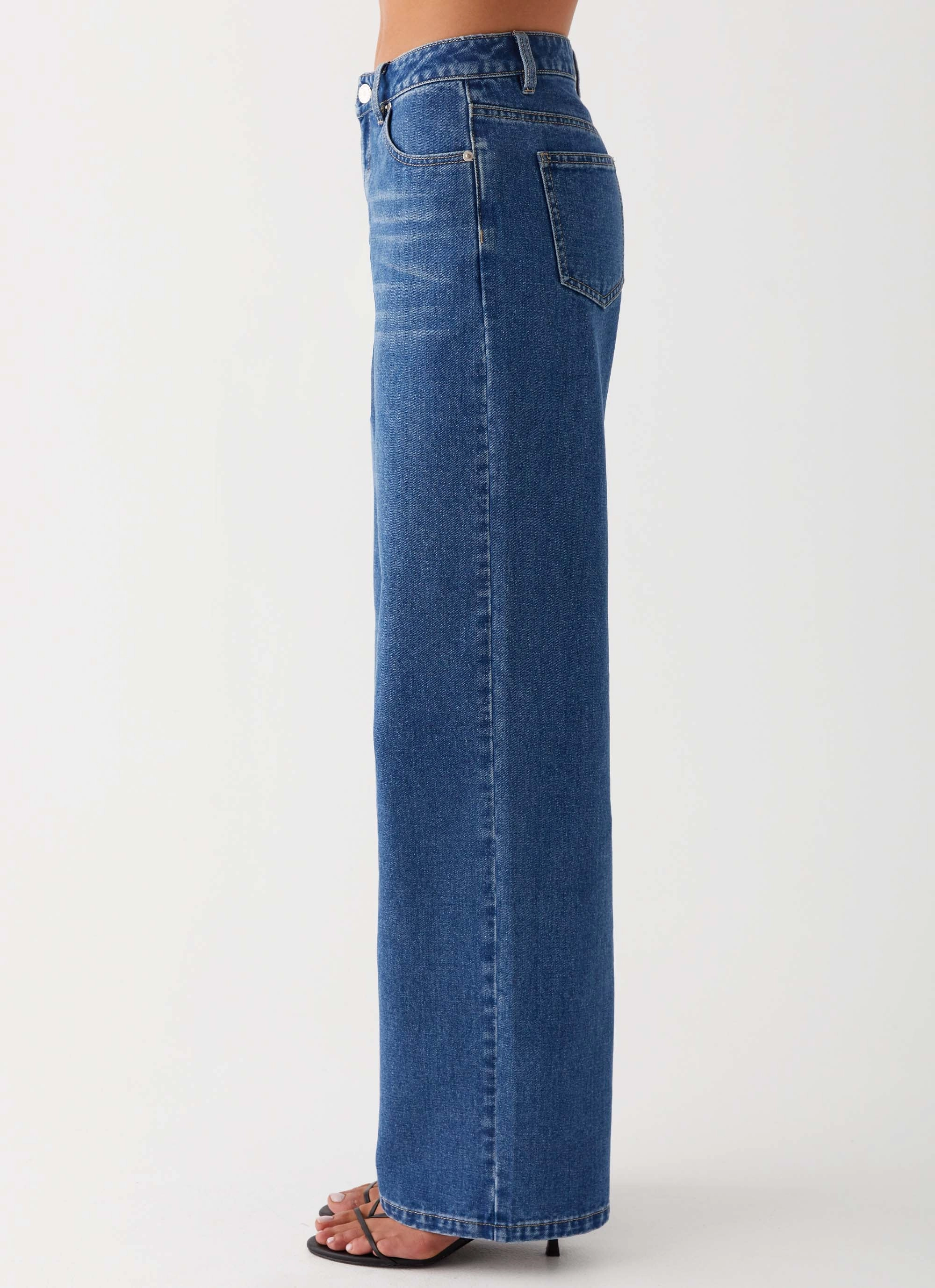 Fray Resistant Hem Match With All Keanna Low Rise Jeans - Indigo