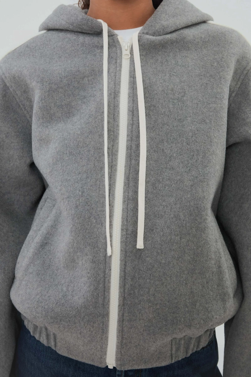 Boyfriend Zip Relaxed Silhouette Modern Turtleneck Style