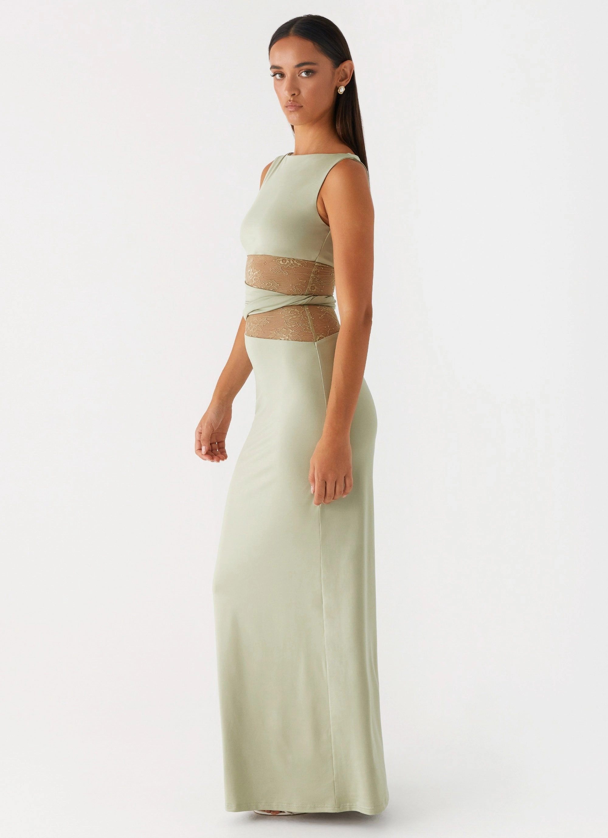 Pose Glow Charming Fit Karma Maxi Dress - Sage