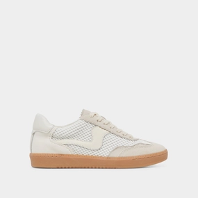 NOTICE MESH SNEAKERS WHITE WOVEN MESH Wide Base