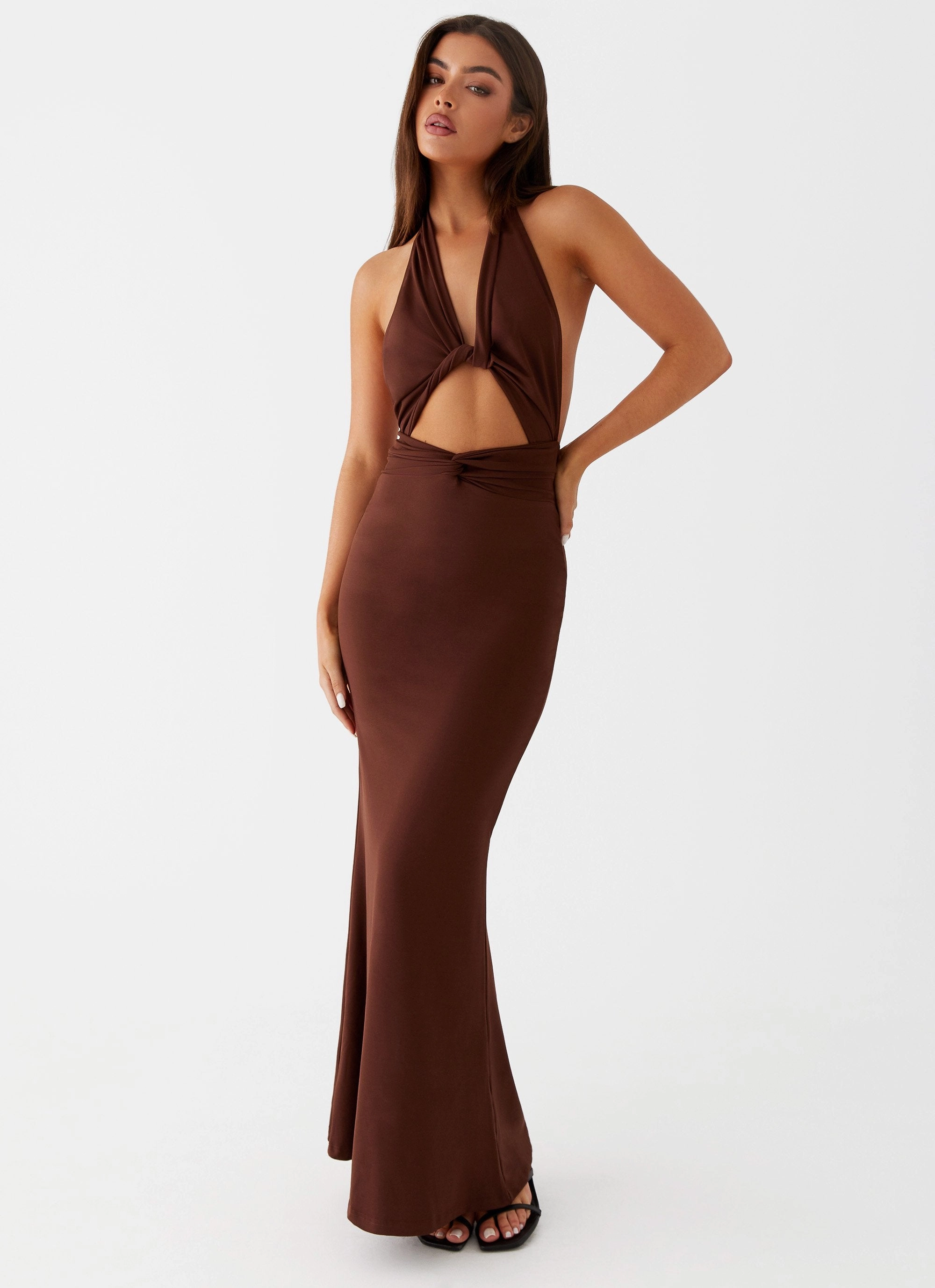 Shade Glow Carolina Twist Maxi Dress - Chocolate