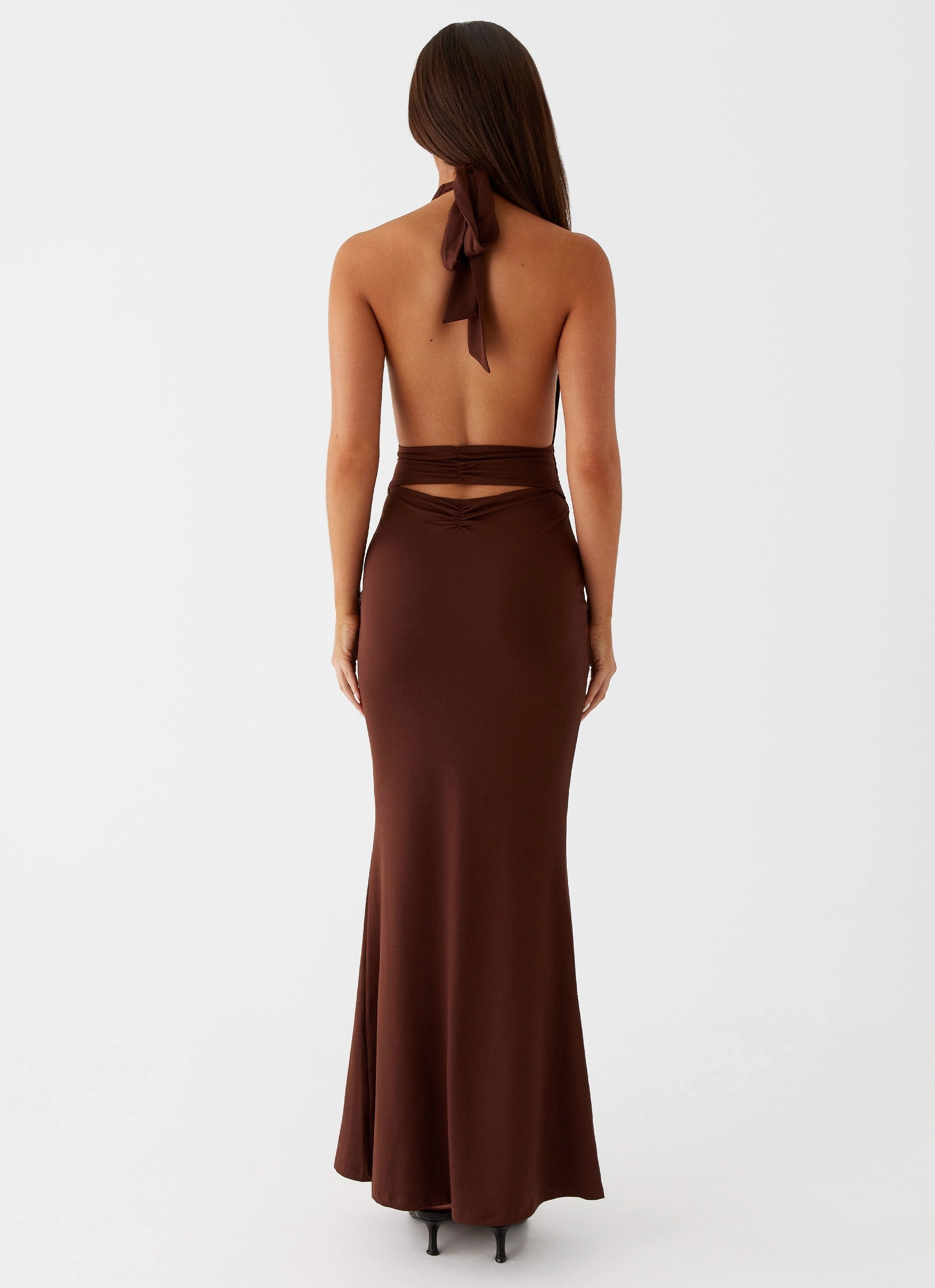Compact Fit Active Outfit Carolina Twist Maxi Dress - Chocolate