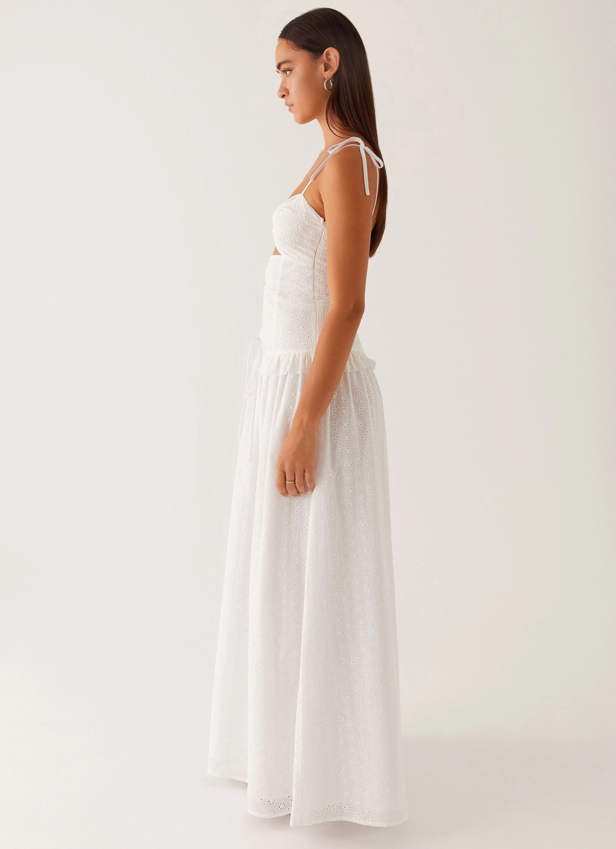 Reveria Twist Maxi Dress - Ivory Casual and Comfy HypoallergenicFiber
