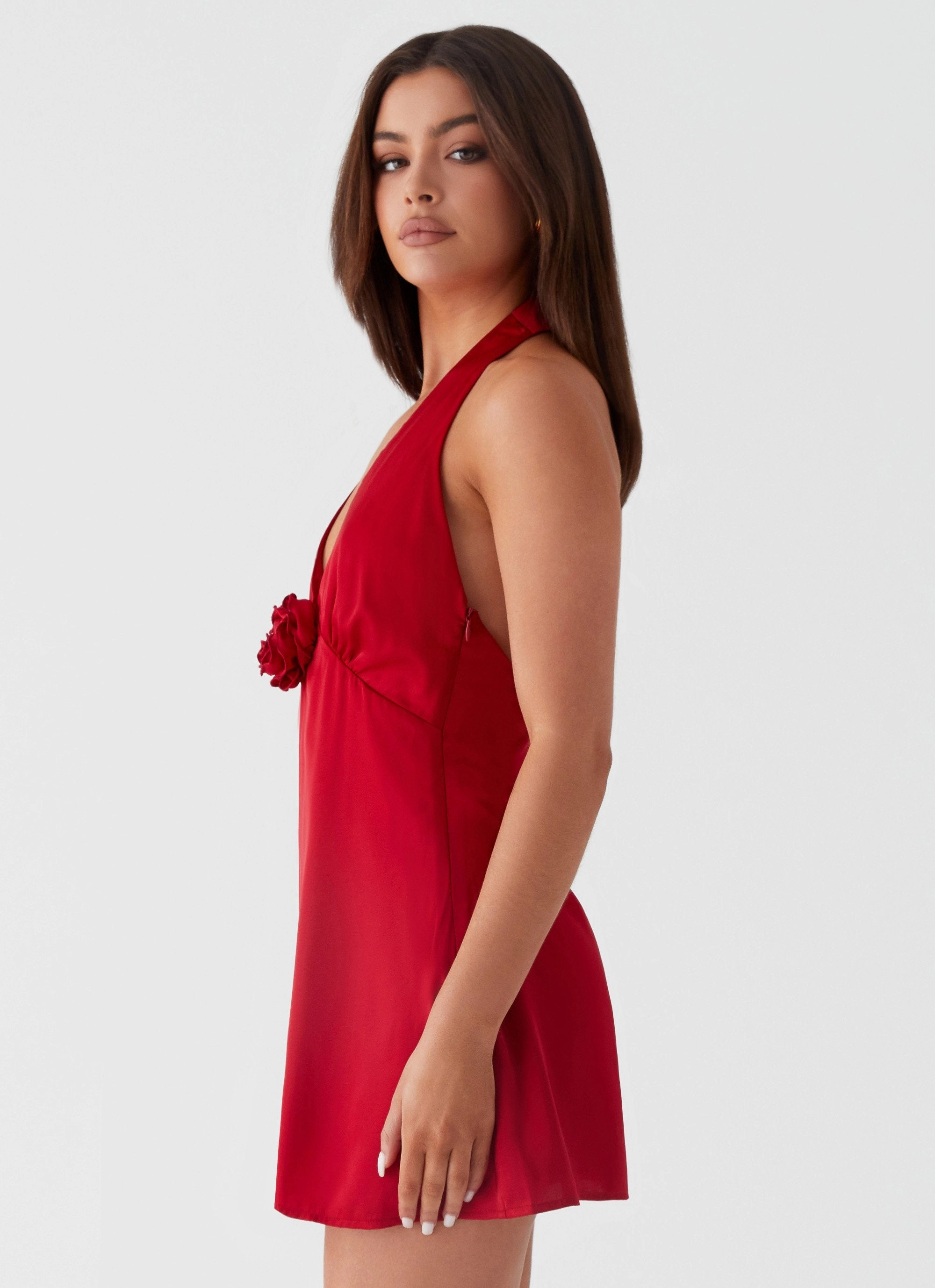 single wear Rich Love Mini Dress - Red