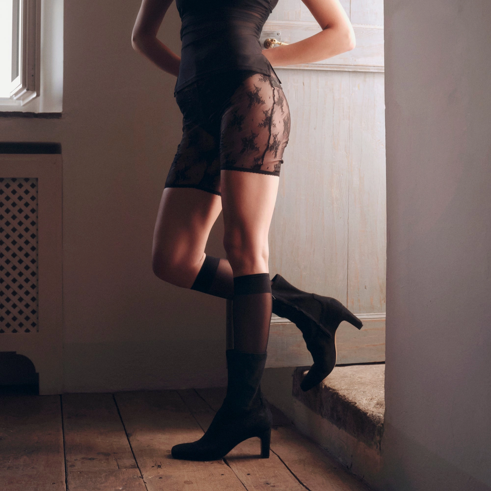 ROAN BOOTS ONYX STELLA SUEDE Zip Up Style