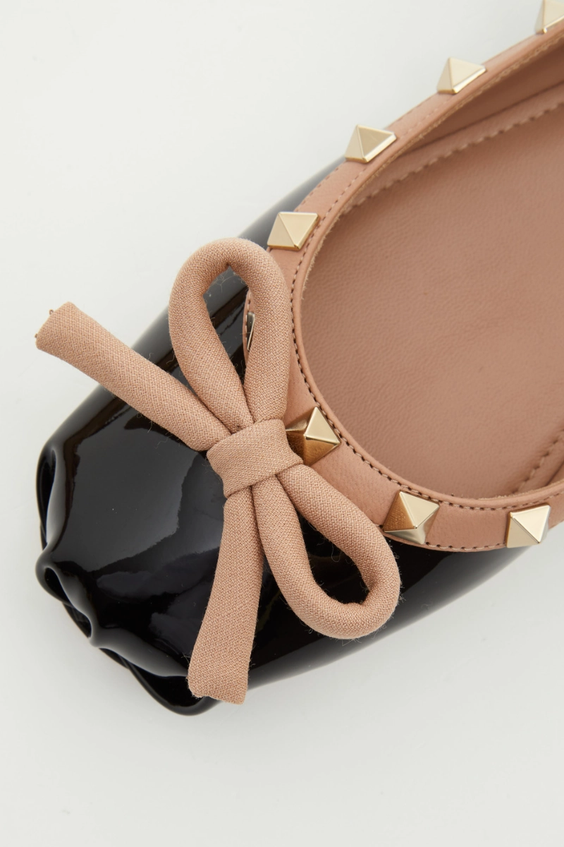 Rockstud Patent Leather Ballerina durable shoes