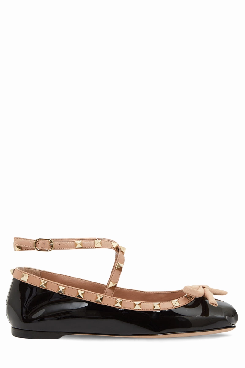 Hope Walk Supportive Comfort Rockstud Patent Leather Ballerina