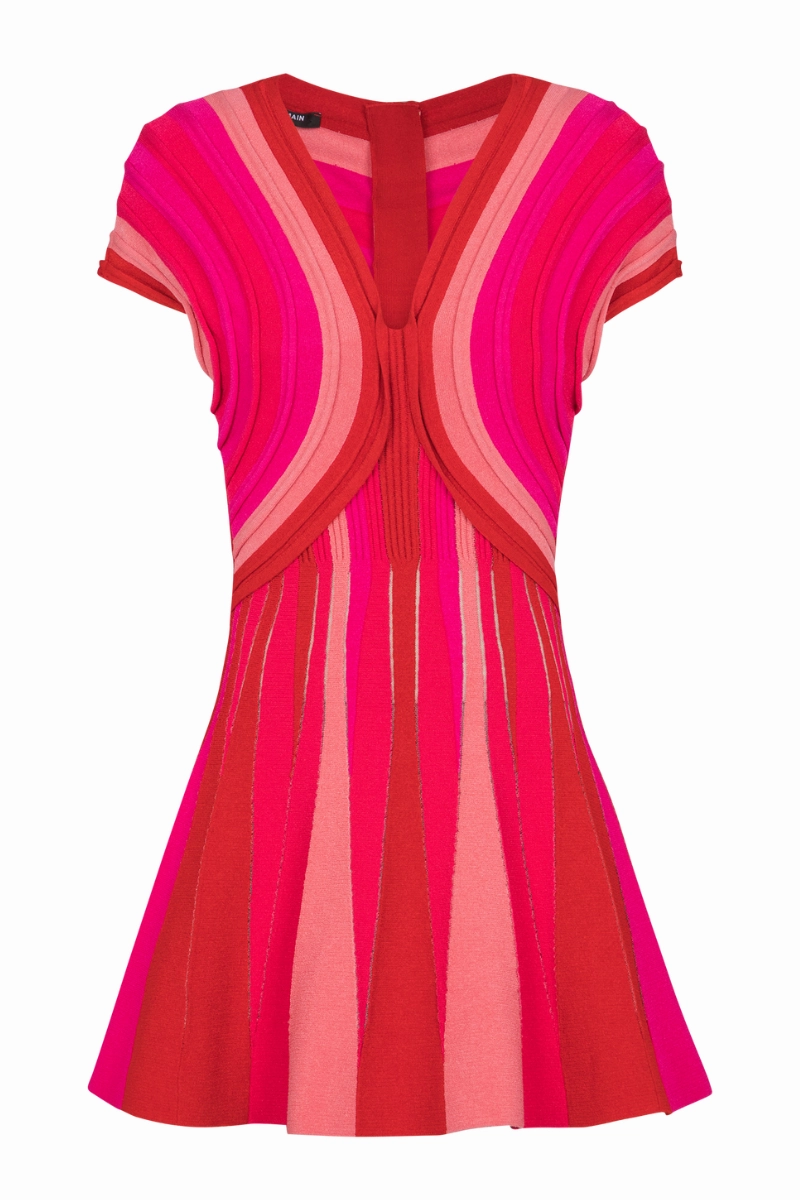 Rolled Flare Dress Flawless Waist Fit Lightweight Fabric