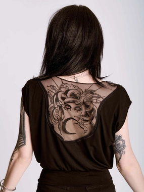 Multi Purpose Wear Casual Comfort Design Medusa Blouson Top