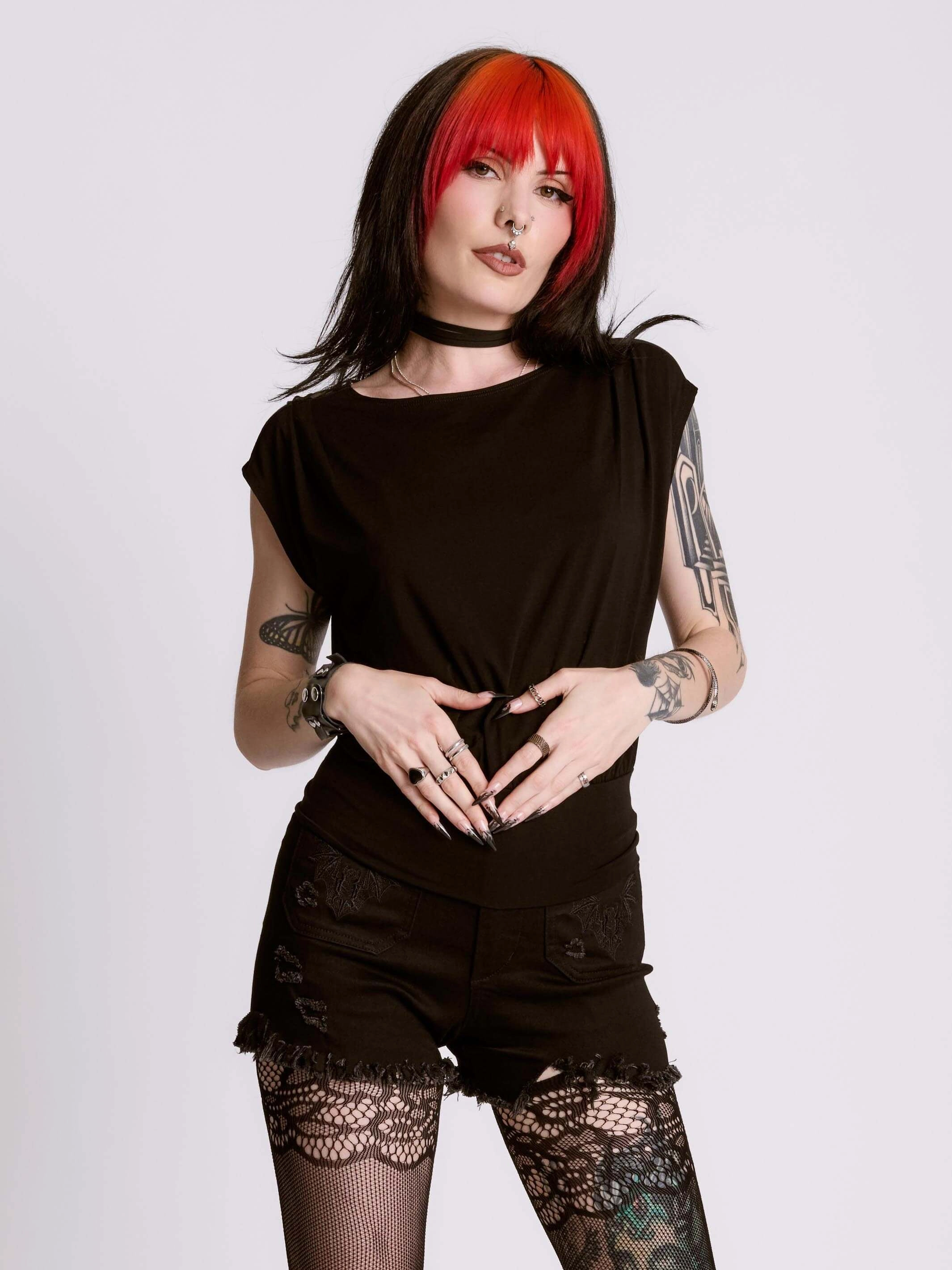 Medusa Blouson Top Relaxed Waistband All-Purpose Wear