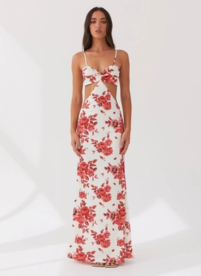 Rosie Satin Maxi Dress - Rosa Floria Fresh Look Classic and Chic
