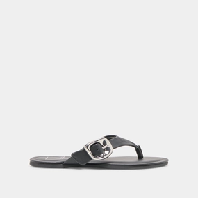 ROSSA SANDALS BLACK LEATHER Closed back Sweat Free