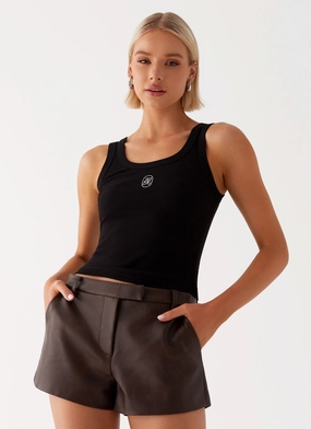 Floral Print Francisco Mini Shorts - Brown