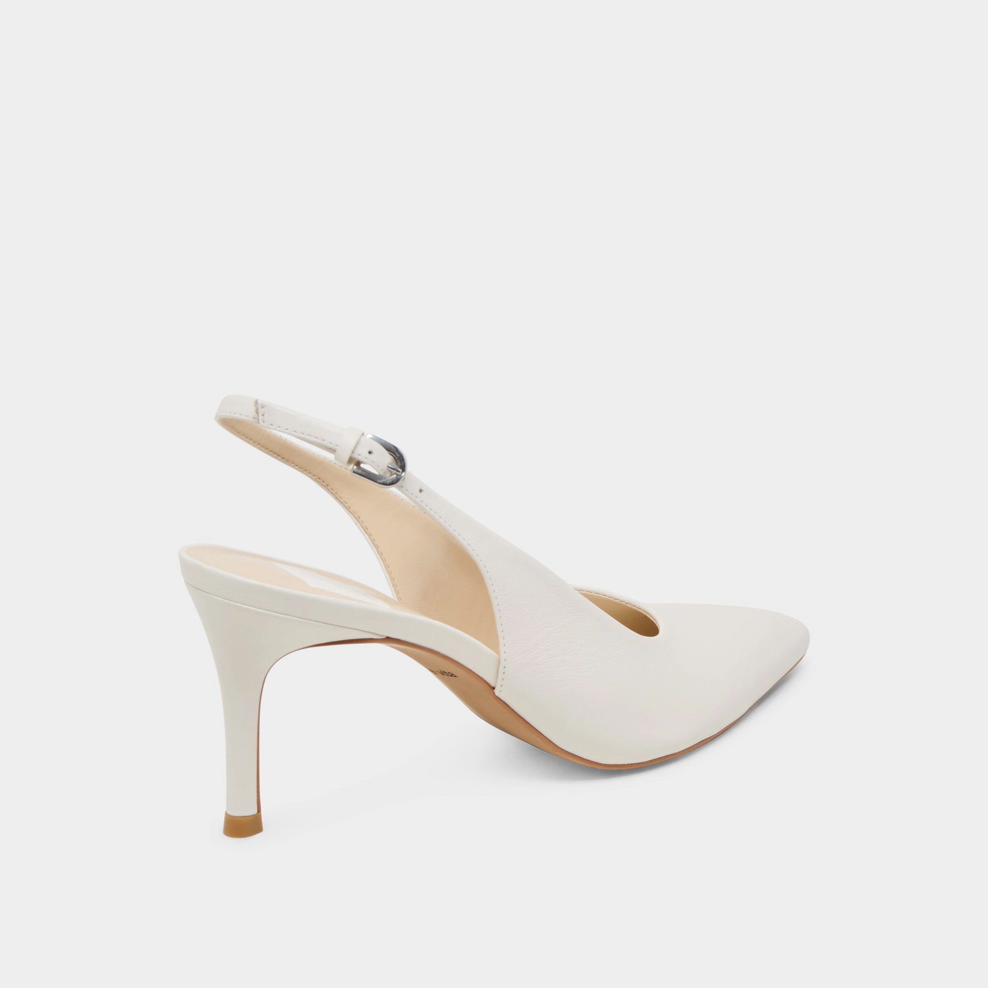 ELASI HEELS WHITE LEATHER Refined Footwear Comfy Sandals