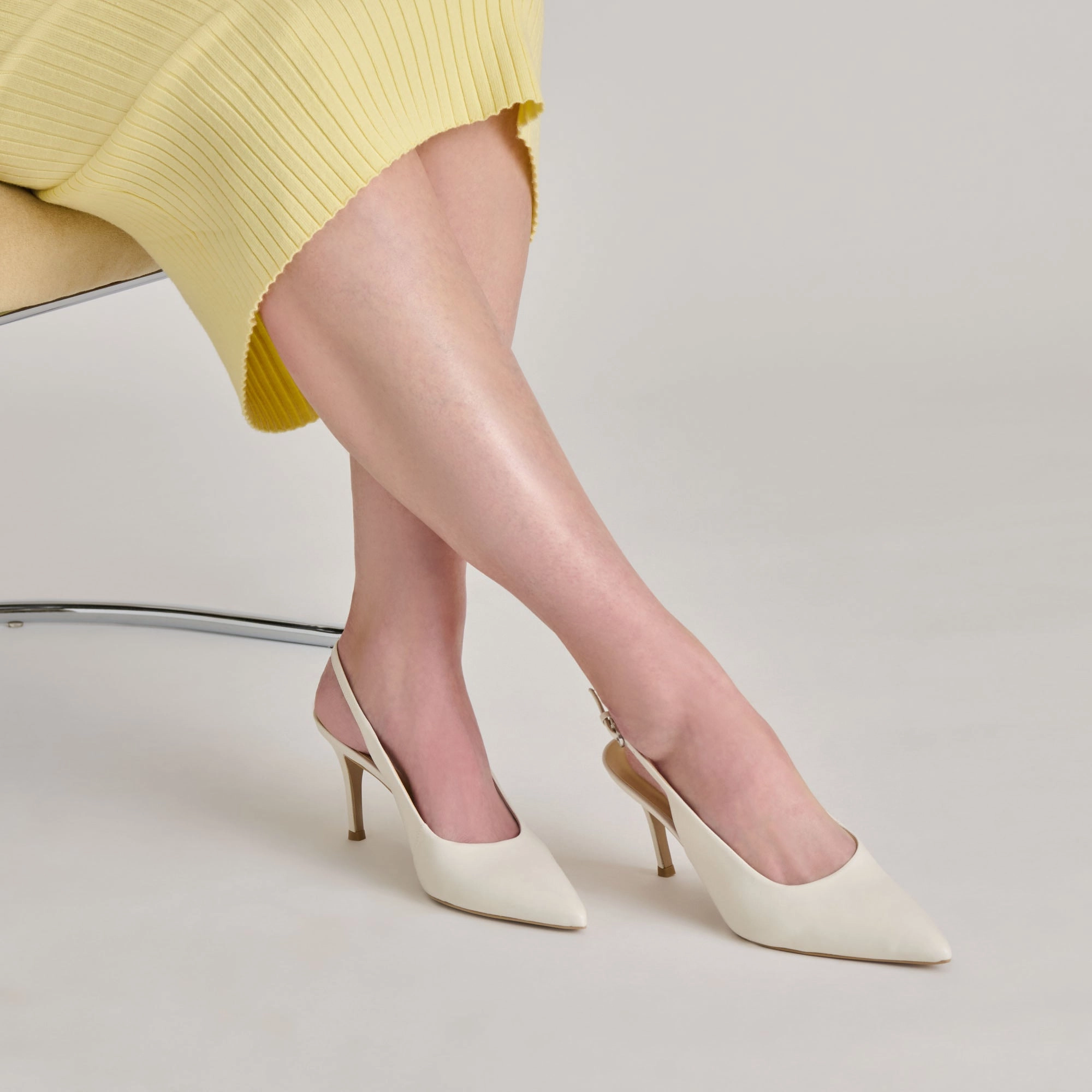 ELASI HEELS WHITE LEATHER Heroine Spark