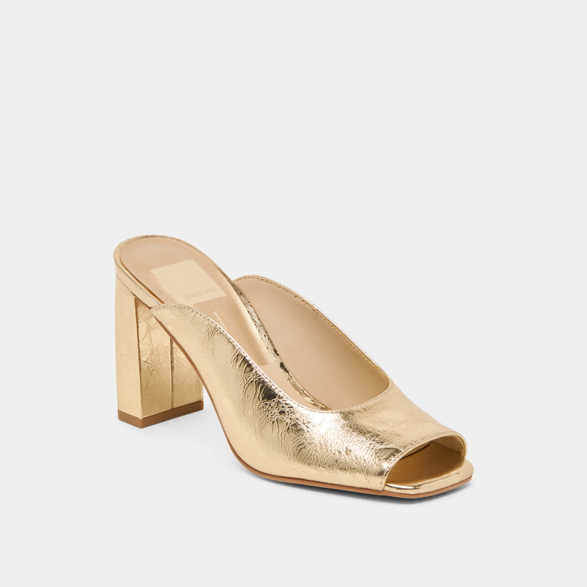 Timeless Walk SABELA HEELS GOLD DISTRESSED LEATHER