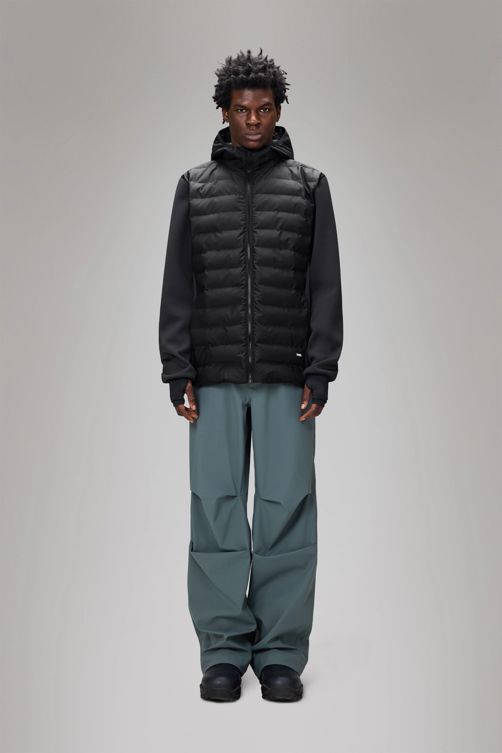 Full Length Zipper HoodedStyle Safi Fleece Hybrid Jacket