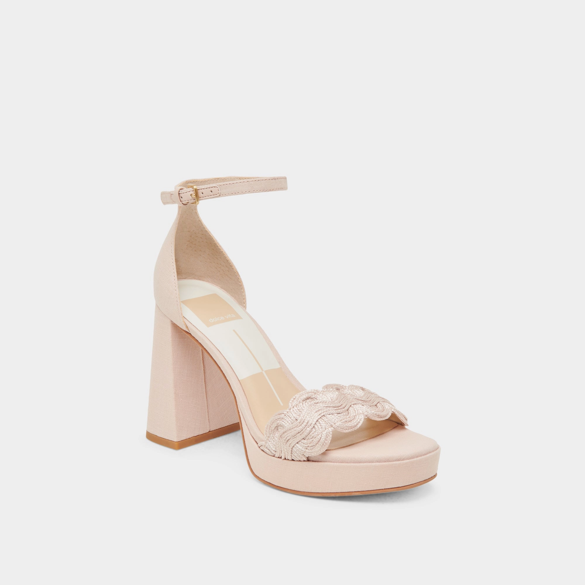 Grand Entry PELTIN HEELS LIGHT PINK WOVEN RAFFIA
