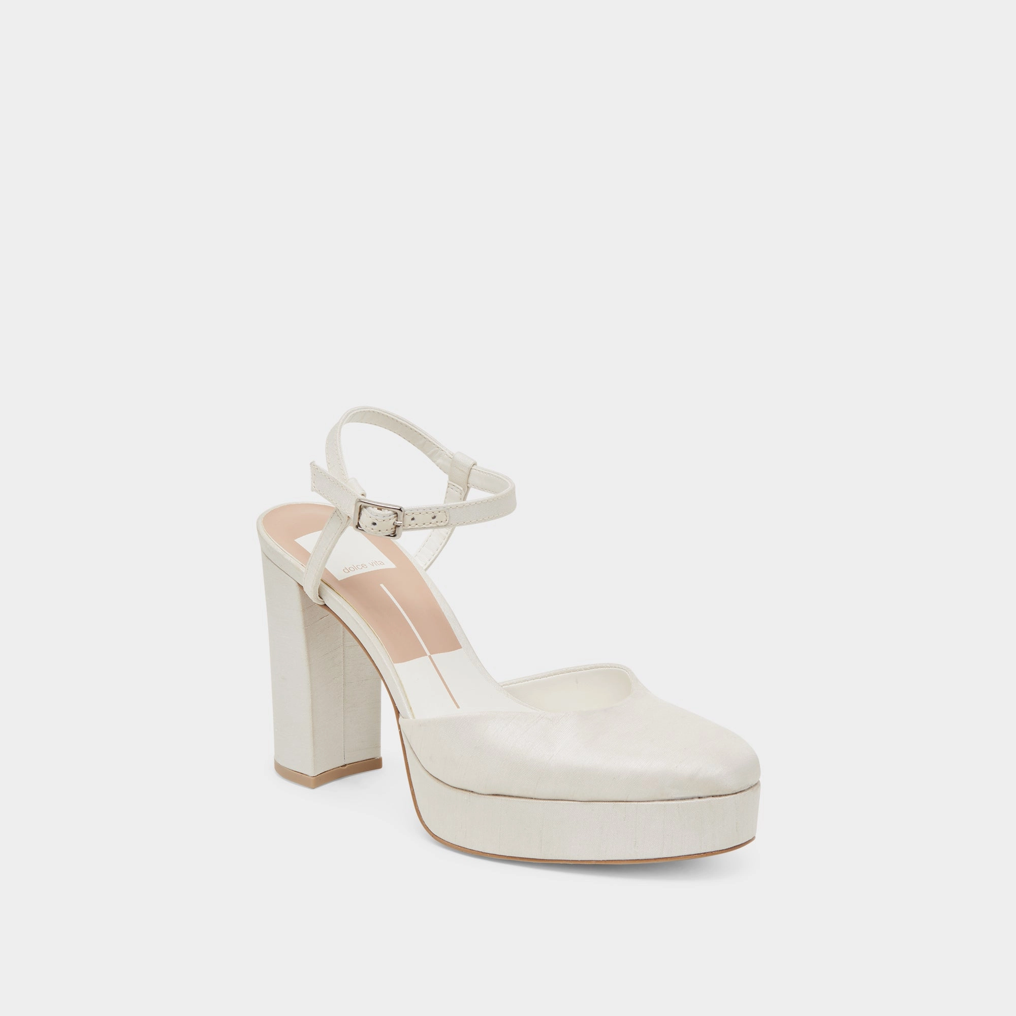 Mom Chic CLAUD HEELS WHITE SATIN