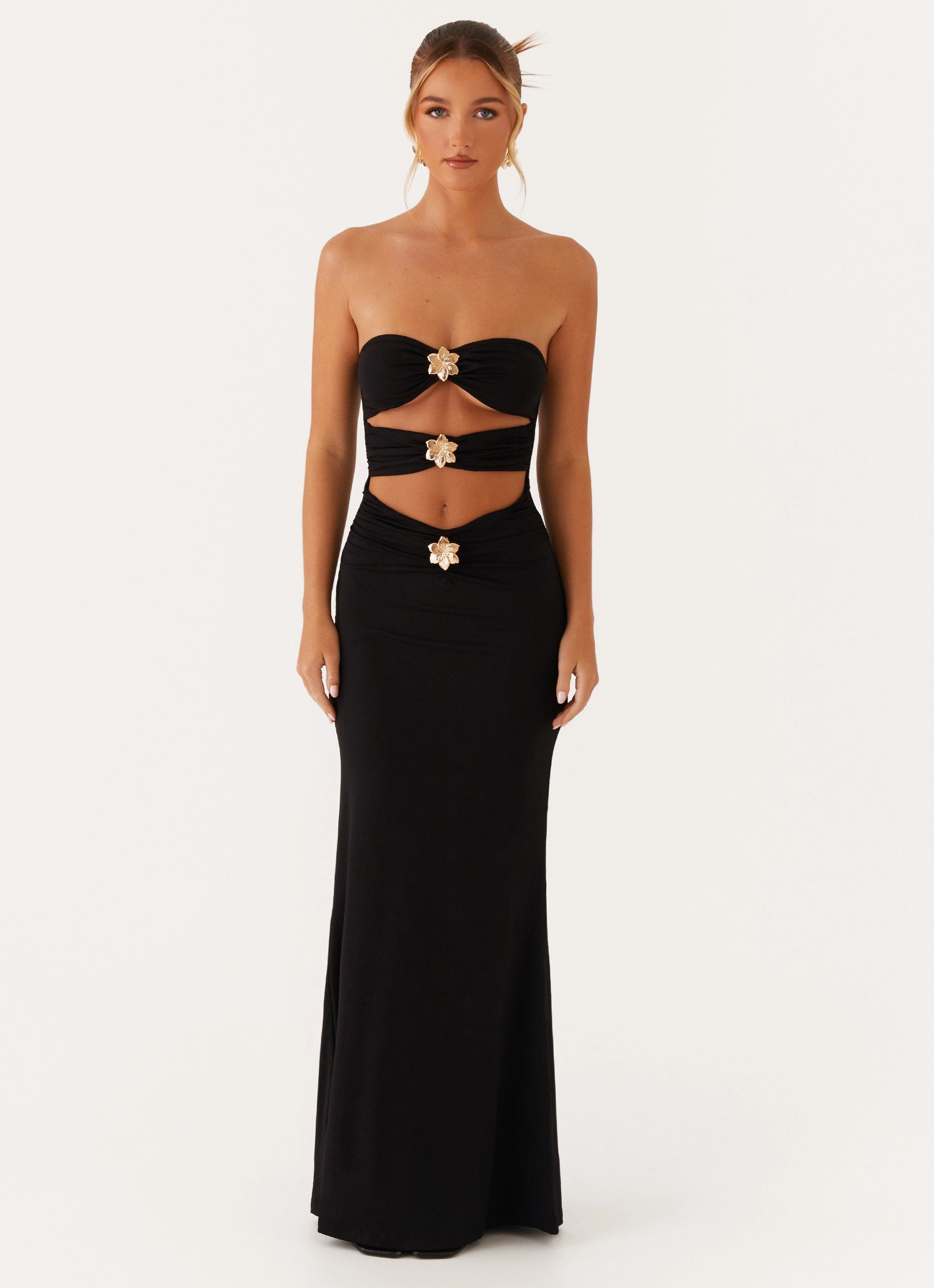 Save Me Maxi Dress - Black Plus Fit Chic formal attire