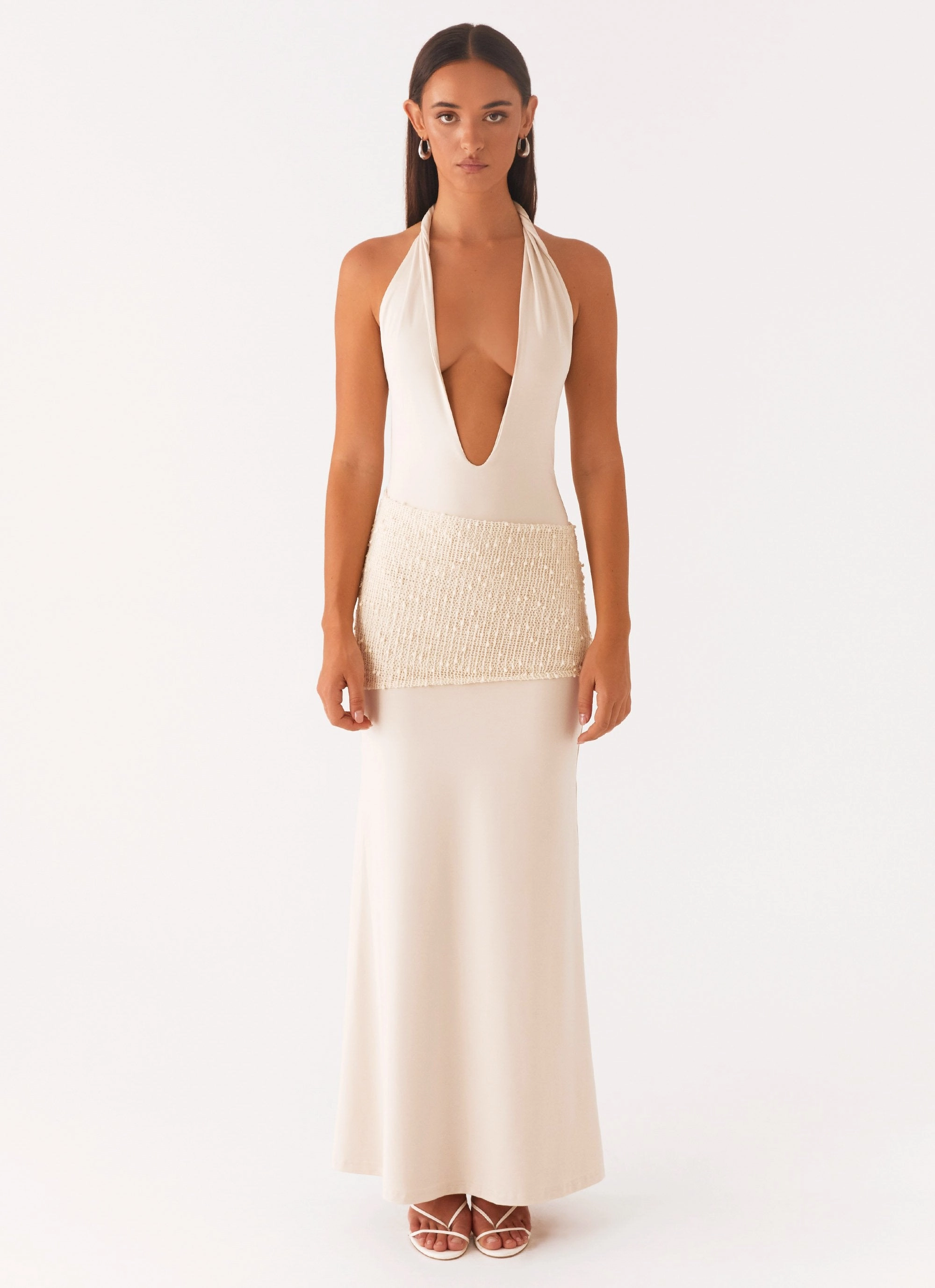Scenic Maxi Dress - Sand Elegant Tailoring