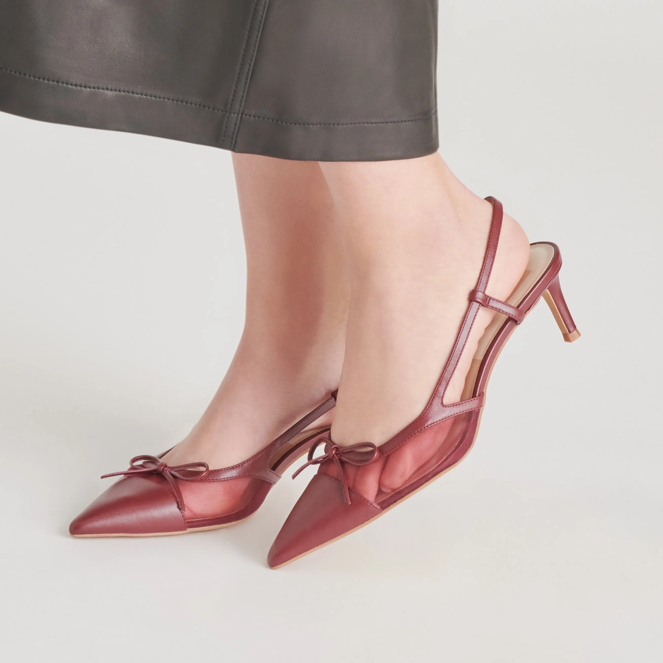 Designer Appeal KANDI HEELS MAROON MESH