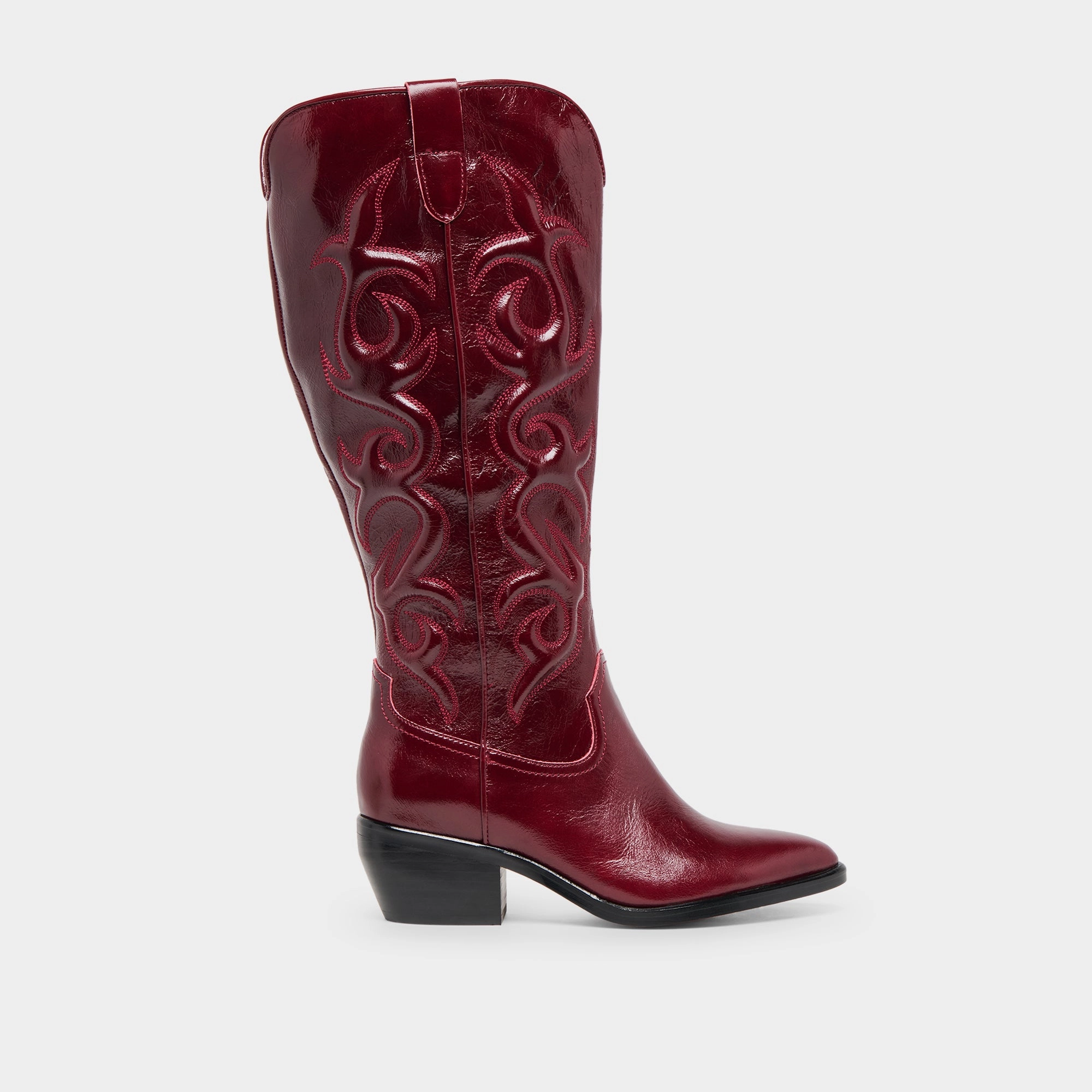 Anti Odor Cold Climate MIRLA WIDE CALF BOOTS OXBLOOD LEATHER