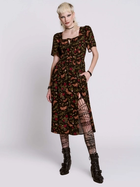 Neutral Finish Sweetheart-Neck Moth to the Flame Maiden Dress