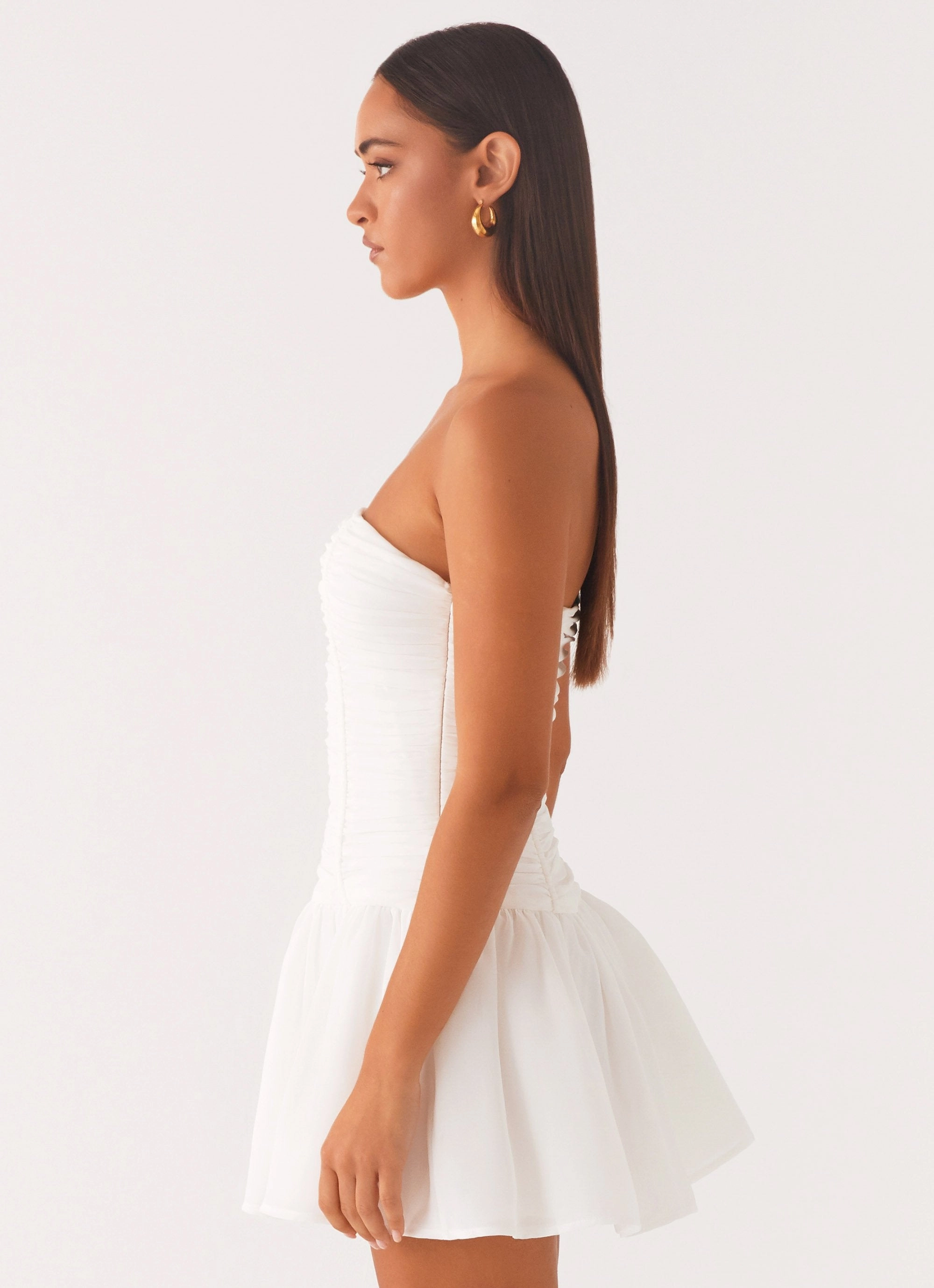 Meadow Dreams Mini Dress - White Clean Aesthetic Smile Soft