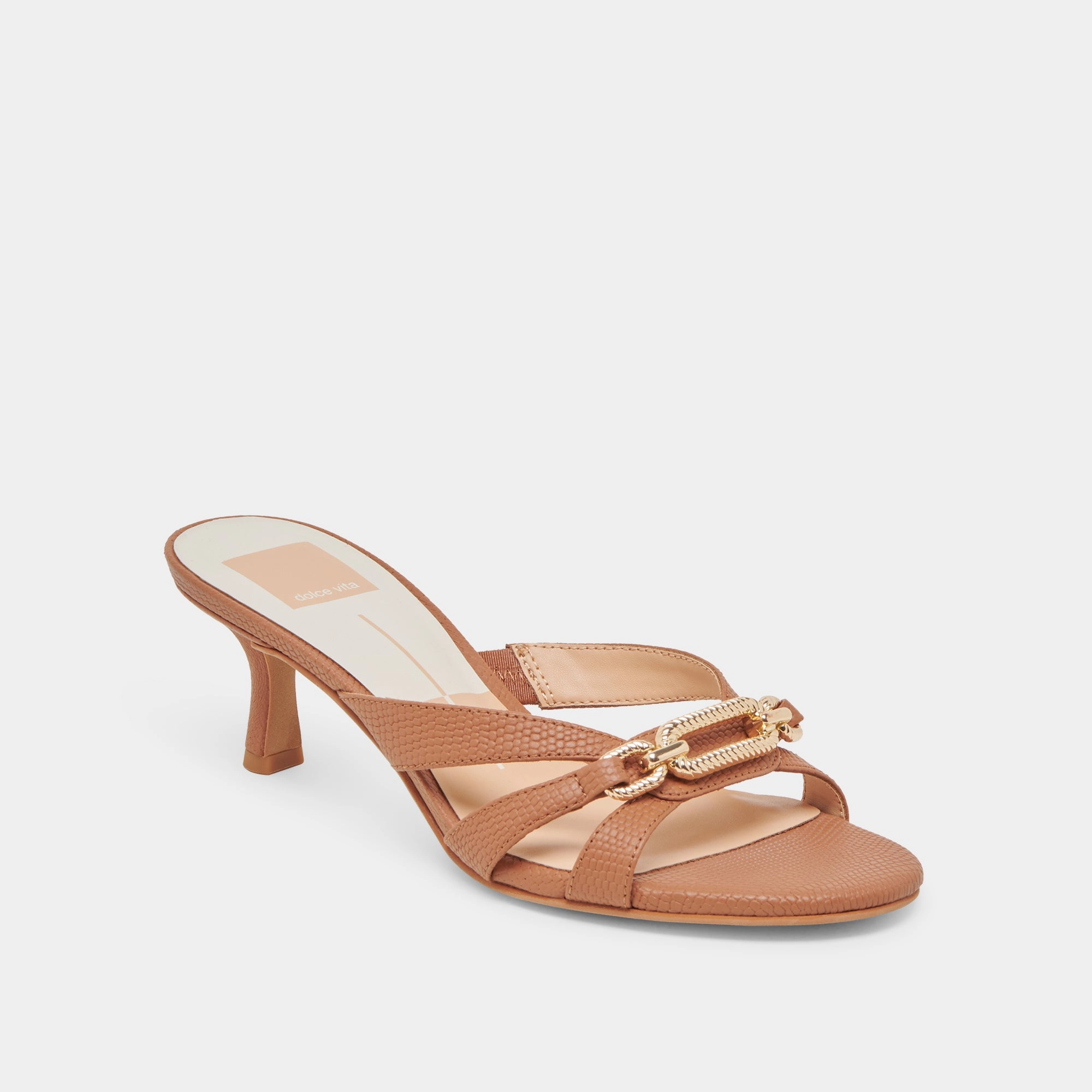 Rain Ready Footwear Essential LERAH HEELS SADDLE EMBOSSED LEATHER