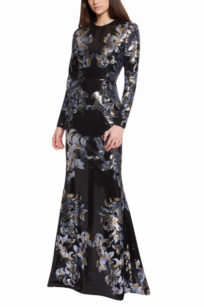 Urban Classic Sequined Embroidered Maxi Dress