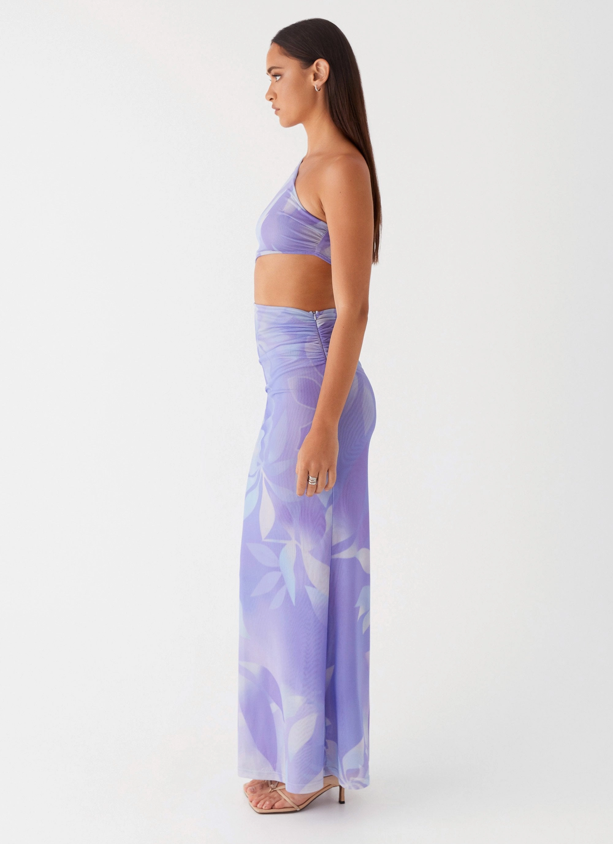 Comfortable shift dress Shadows In The Sun Mesh Maxi Dress - Purple Rain