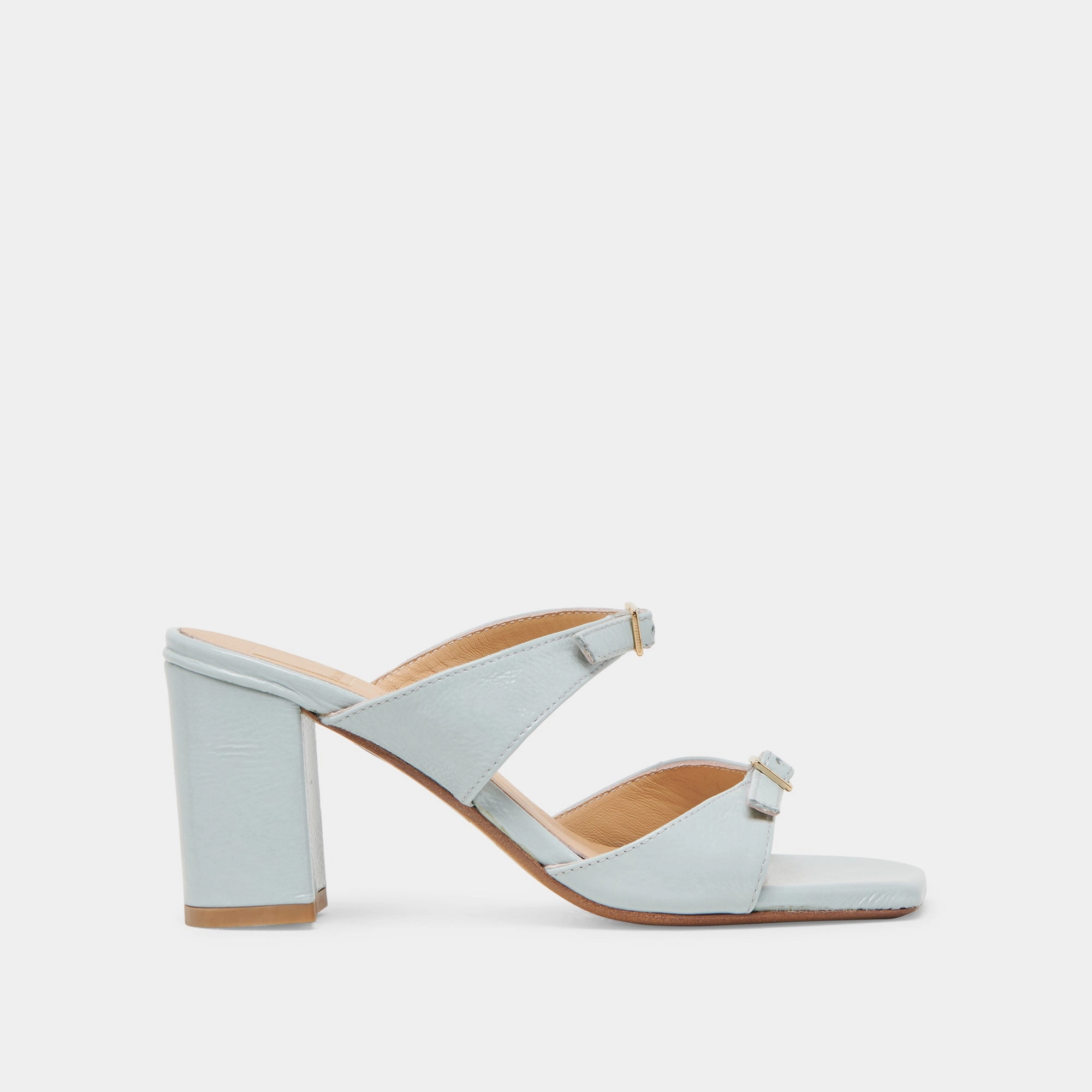 SHANE HEELS ICE BLUE CRINKLE PATENT Bold Statement