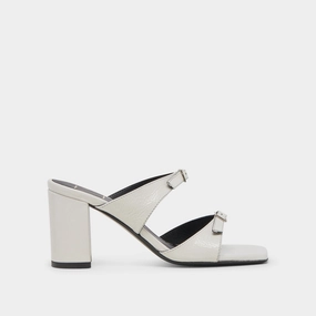 SHANE HEELS OFF WHITE CRINKLE PATENT Sleek Footwear Sleek Profile