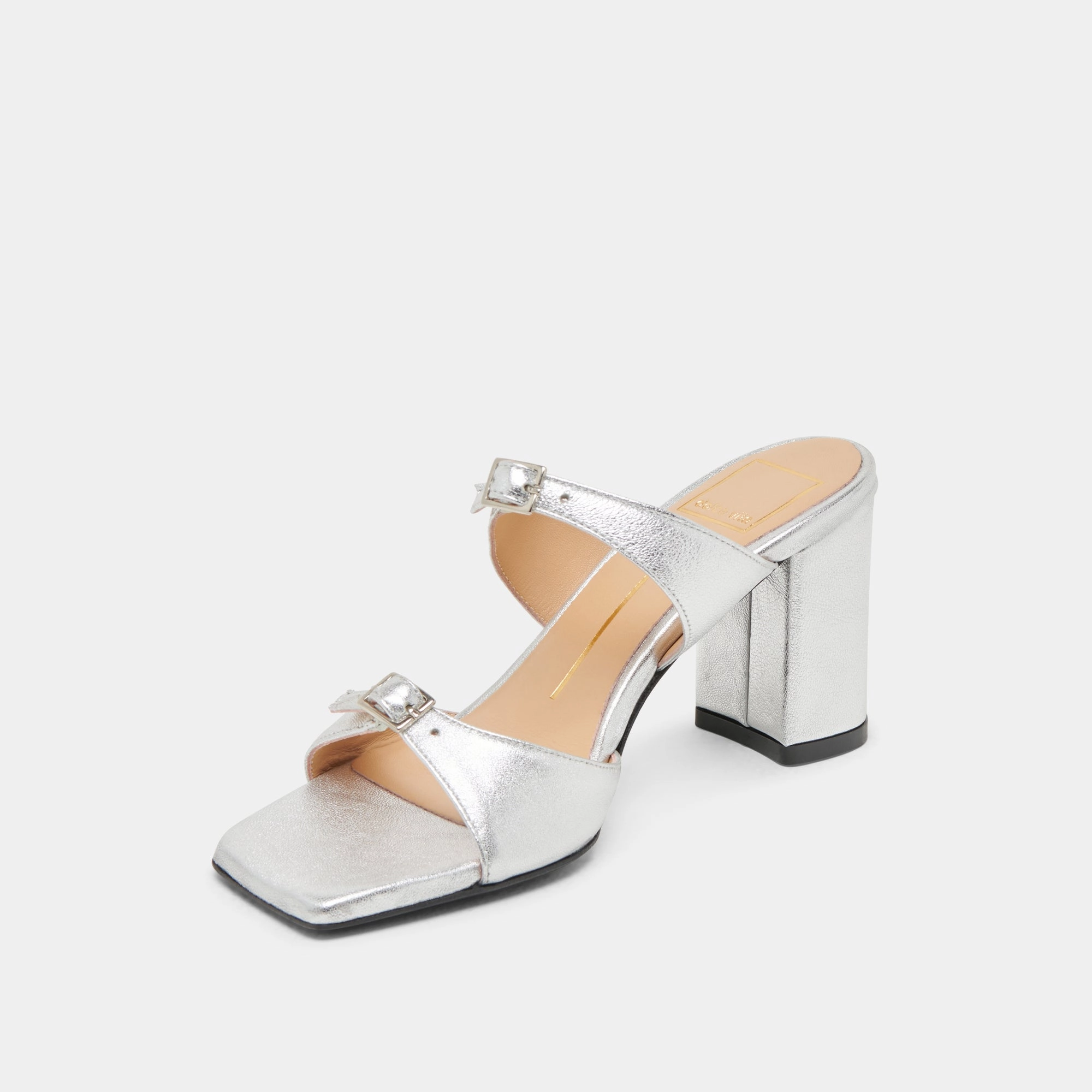 SHANE HEELS SILVER METALLIC LEATHER Slip Resistant Summer Step