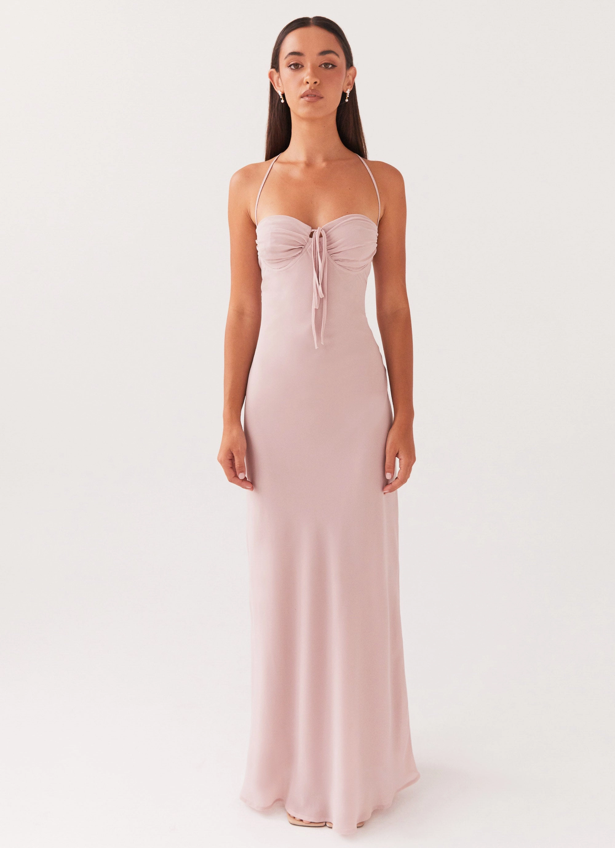 Aveline Maxi Dress - Mauve Cute Glow